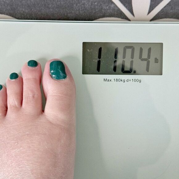 Digital Bathroom Scale  lb/kg/st Tempered Glass Off White NewlineNY New Battery - Picture 2 of 7